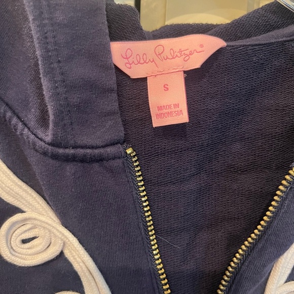 Lilly Pulitzer Navy Hooded Skipper Popover Dress Size S - Picture 4 of 8